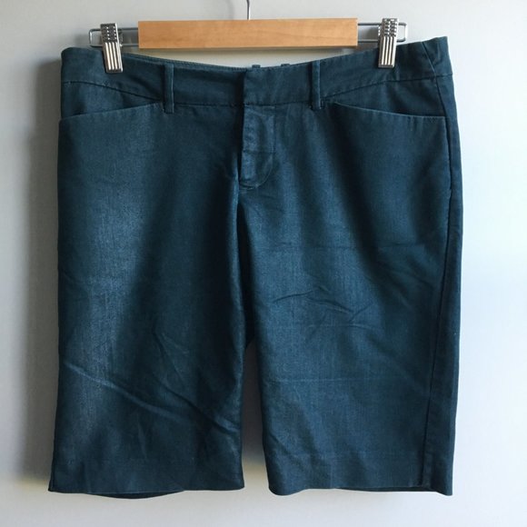 ⚪ 3/$15 Mossimo Stretch teal cotton blend Bermuda shorts - Picture 4 of 15